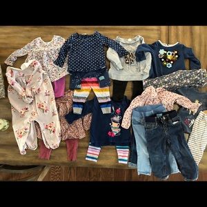 Lot of Baby Girl Clothes, sizes 12-18 months